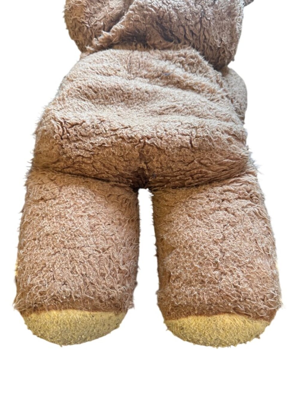 Vintage 1970s Large Plush Teddy Bear With Tongue 26 Inches Brown & Beige Retro S - Picture 9 of 10
